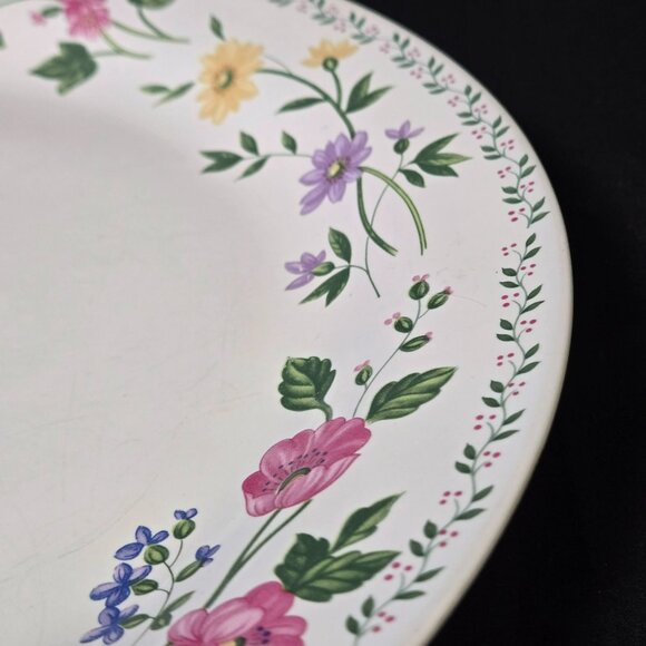 Vintage Farberware 225 English Garden Stoneware 12 1/4" Serving Platter Plate Fl - Picture 4 of 9